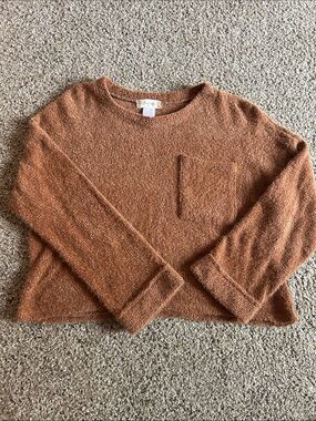 Altar'd State Rust Orange Cozy Crop Sweater